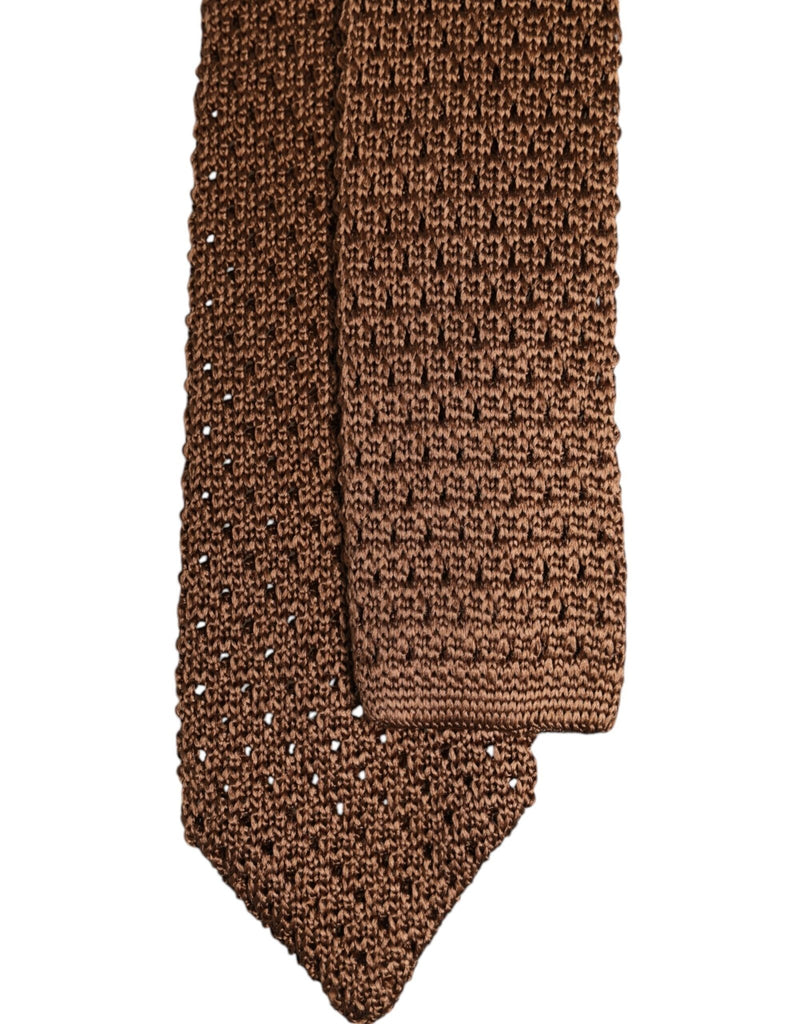 Dolce & Gabbana Brown 100% Silk Adjustable Necktie Men Accessory Tie - Beyzy Store - Dolce & Gabbana