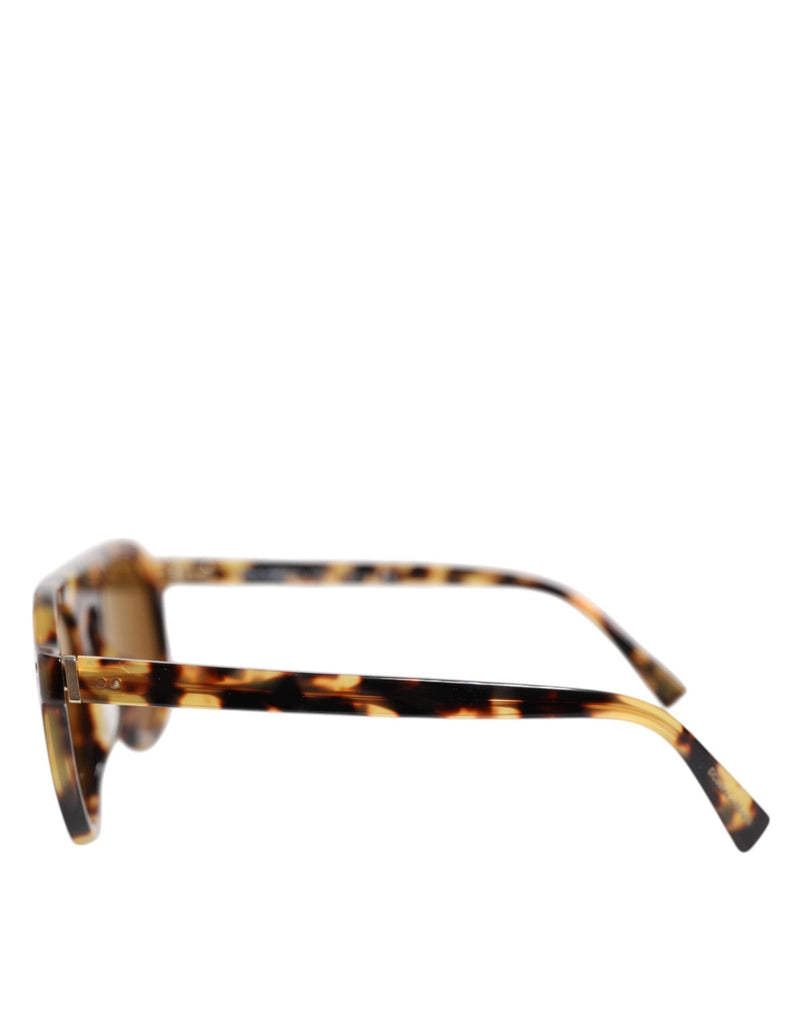 Dolce & Gabbana Brown Acetate Round Leopard Print Eyewear Sunglasses - Beyzy Store - Dolce & Gabbana