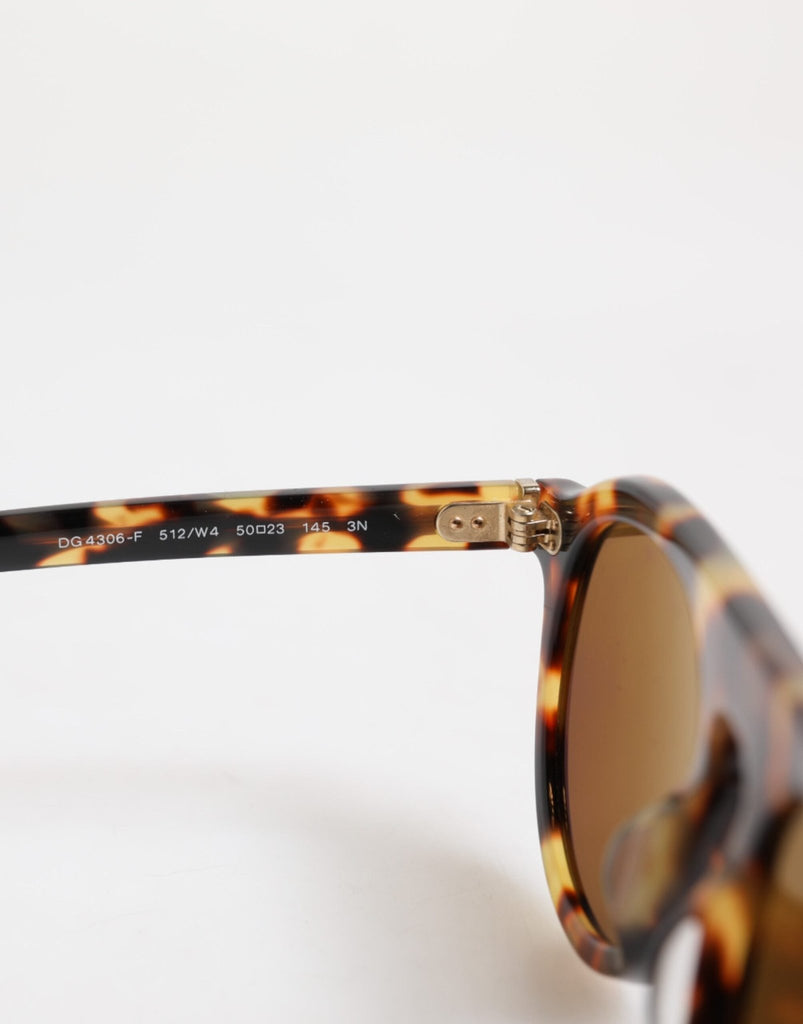 Dolce & Gabbana Brown Acetate Round Leopard Print Eyewear Sunglasses - Beyzy Store - Dolce & Gabbana