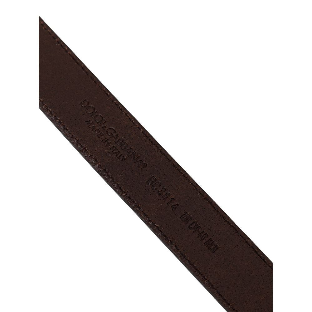 Dolce & Gabbana Brown Calfskin Belt - Beyzy Store - Dolce & Gabbana