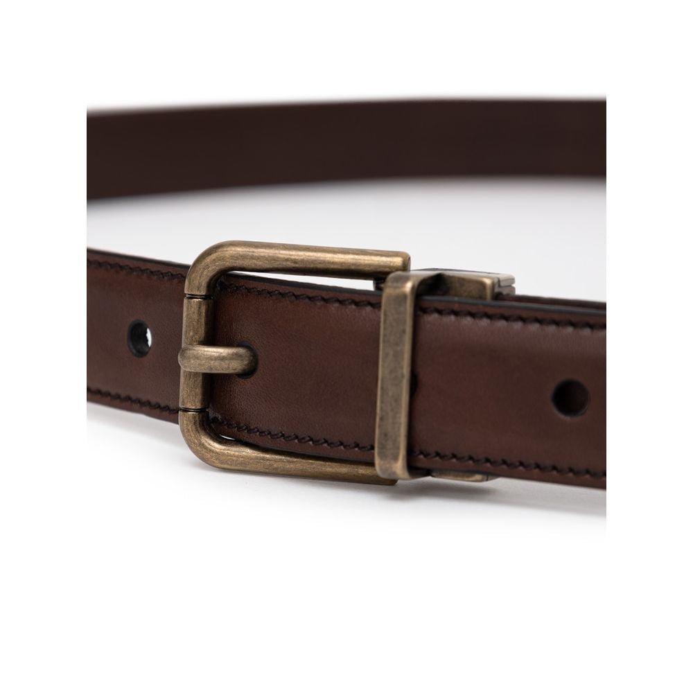 Dolce & Gabbana Brown Calfskin Belt - Beyzy Store - Dolce & Gabbana