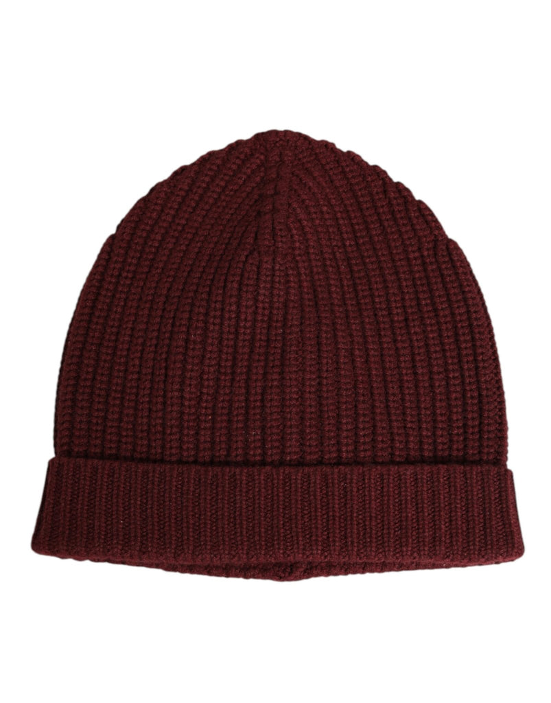 Dolce & Gabbana Brown Cashmere Knitted Beanie Capello Men One Size Hat - Beyzy Store - Dolce & Gabbana