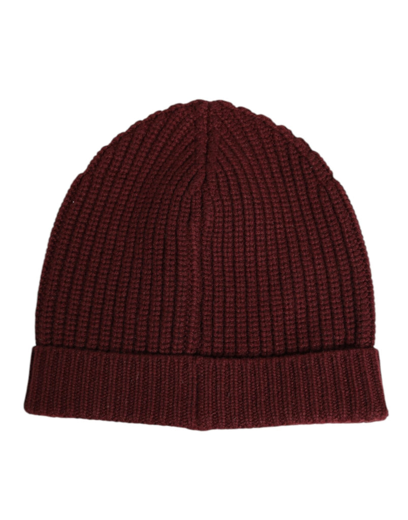 Dolce & Gabbana Brown Cashmere Knitted Beanie Capello Men One Size Hat - Beyzy Store - Dolce & Gabbana