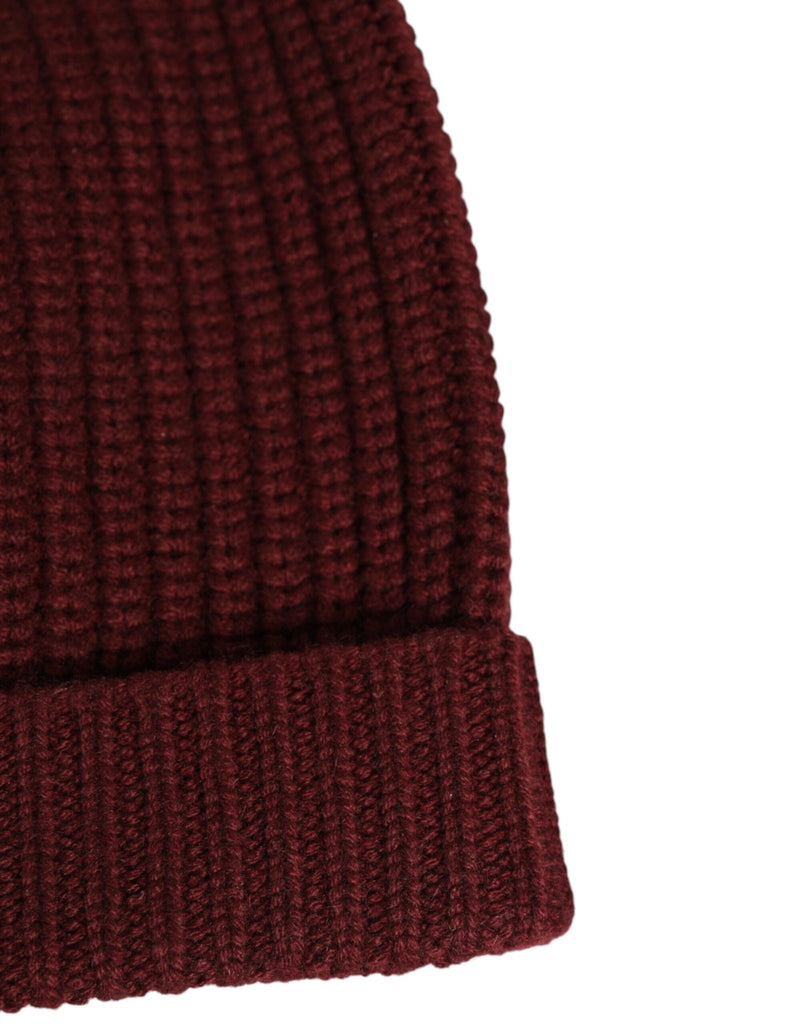 Dolce & Gabbana Brown Cashmere Knitted Beanie Capello Men One Size Hat - Beyzy Store - Dolce & Gabbana