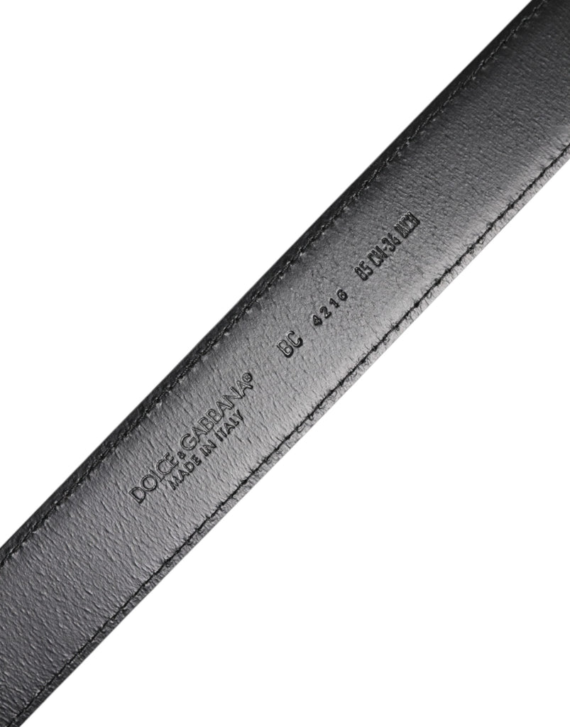 Dolce & Gabbana Brown Classic Calf Leather Silver Buckle Belt - Beyzy Store - Dolce & Gabbana