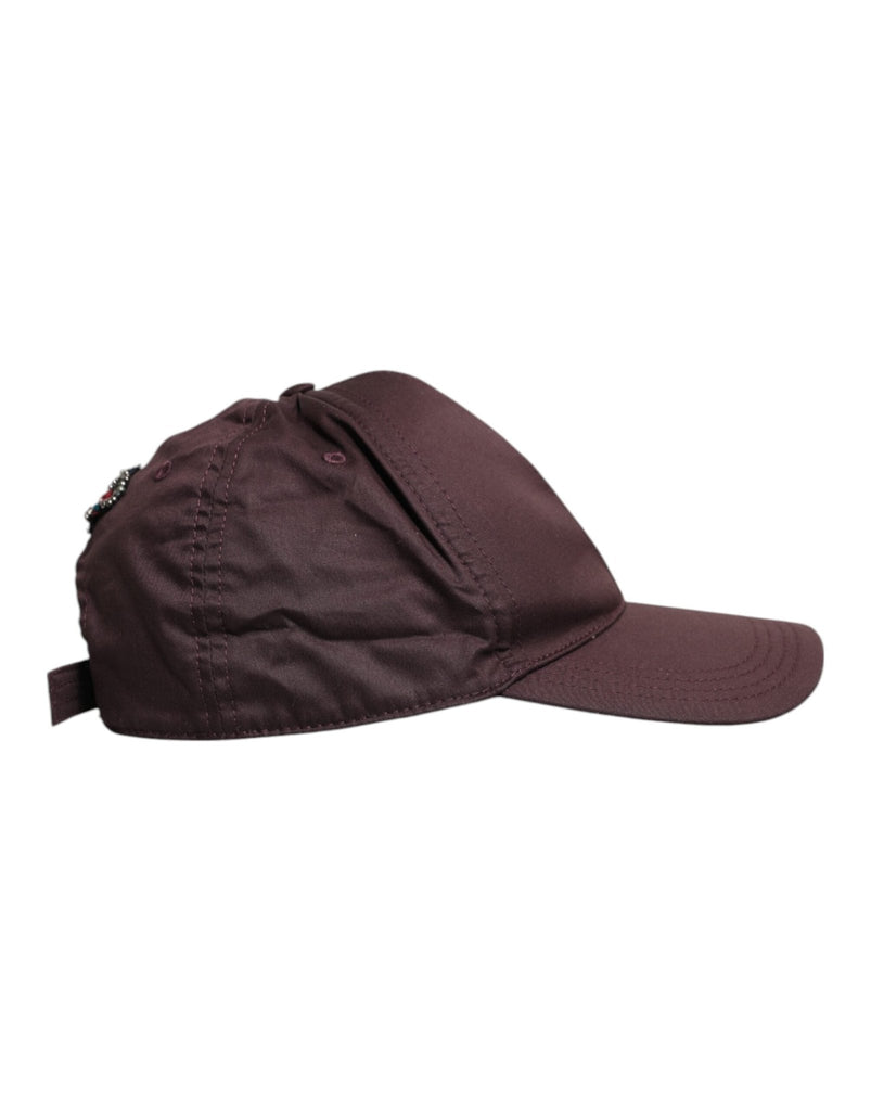 Dolce & Gabbana Brown Cotton DG Crown 6 Panels Baseball Cap - Beyzy Store - Dolce & Gabbana