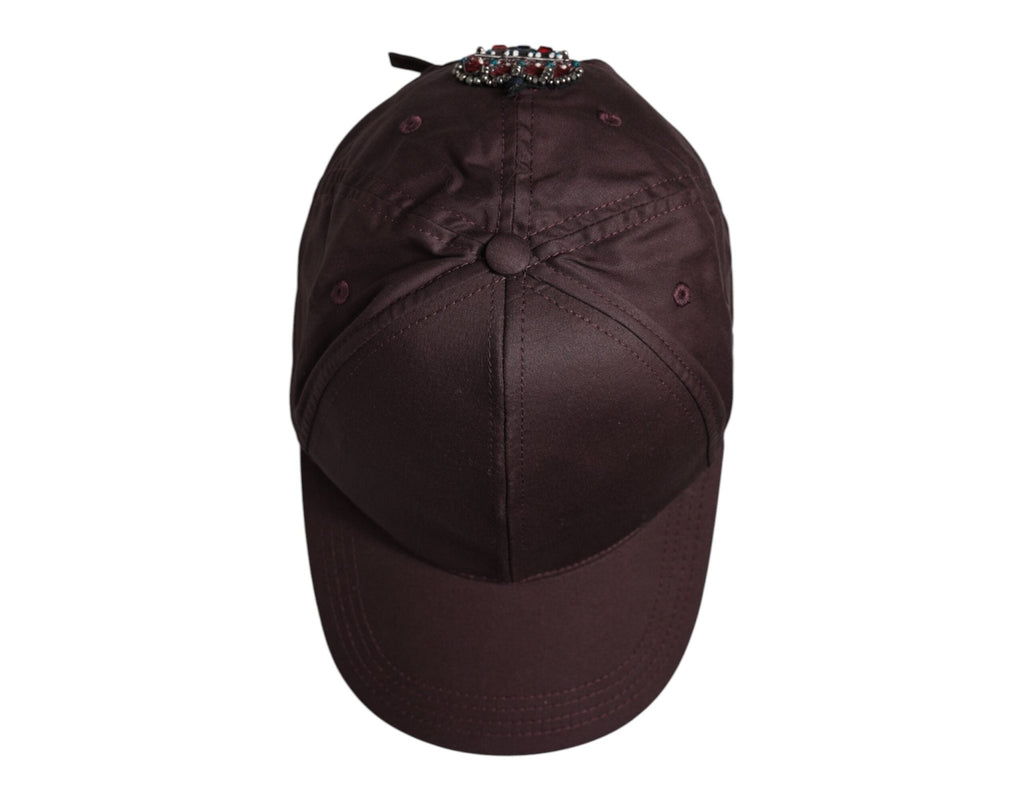 Dolce & Gabbana Brown Cotton DG Crown 6 Panels Baseball Cap - Beyzy Store - Dolce & Gabbana