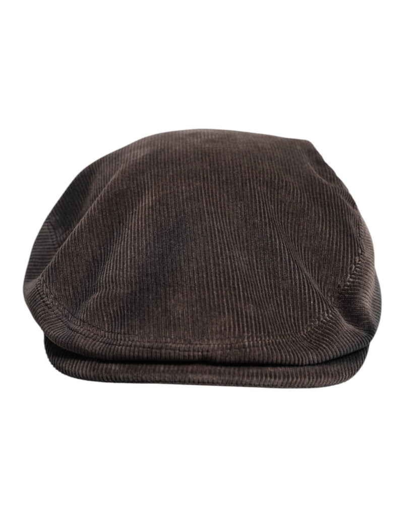 Dolce & Gabbana Brown Cotton Newsboy Capello Cabbie Hat - Beyzy Store - Dolce & Gabbana
