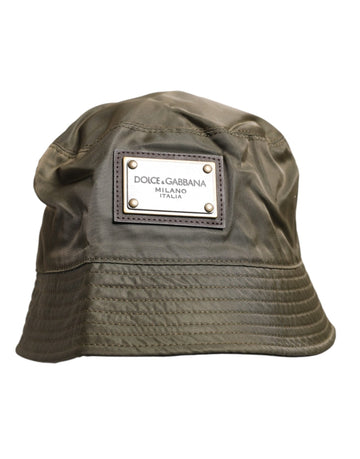 Dolce & Gabbana Brown DG Plaque Wide Brim Bucket Hat - Beyzy Store - Dolce & Gabbana