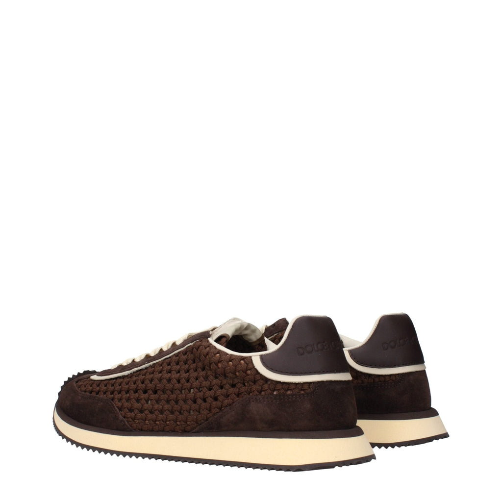 Dolce & Gabbana Brown Fabric Low Tops - Beyzy Store - Dolce & Gabbana