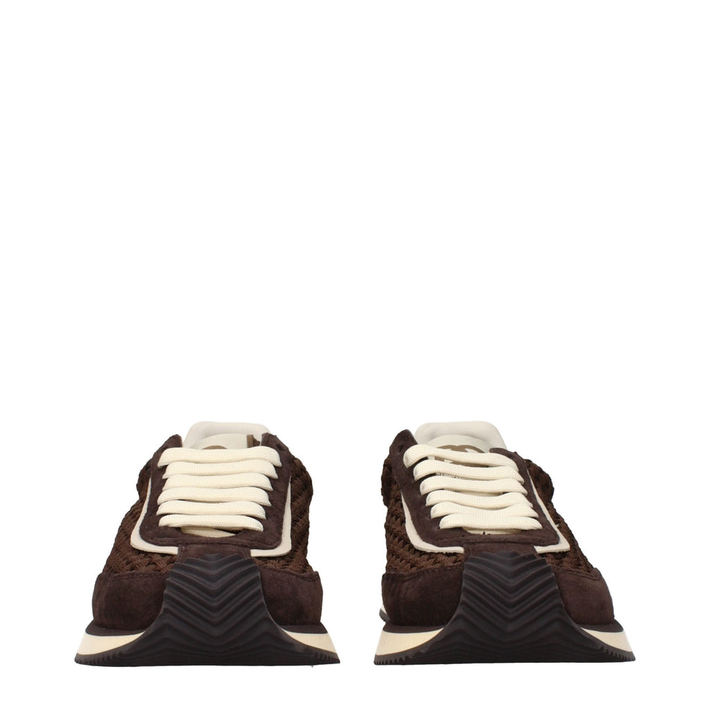 Dolce & Gabbana Brown Fabric Low Tops - Beyzy Store - Dolce & Gabbana