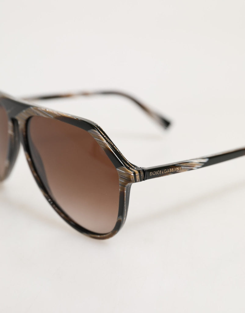 Dolce & Gabbana Brown Full Rim Acetate Pilot Eyewear Sunglasses - Beyzy Store - Dolce & Gabbana