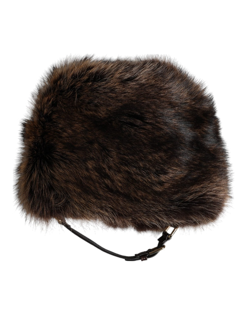 Dolce & Gabbana Brown Fur Women Bucket Hat - Beyzy Store - Dolce & Gabbana