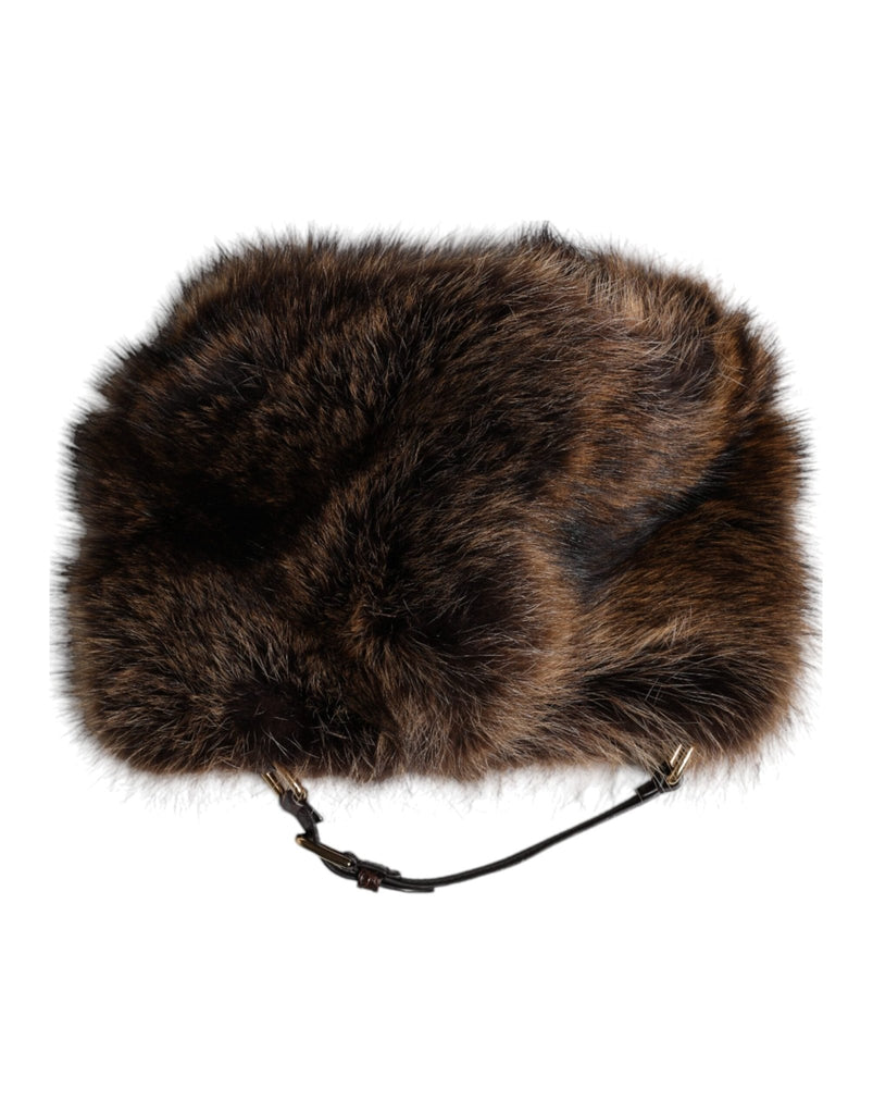 Dolce & Gabbana Brown Fur Women Bucket Hat - Beyzy Store - Dolce & Gabbana