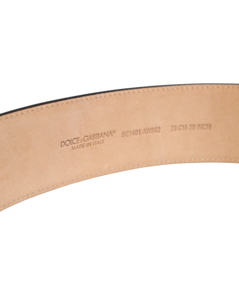 Dolce & Gabbana Brown Leather Classic Metal Oval Buckle Belt - Beyzy Store - Dolce & Gabbana