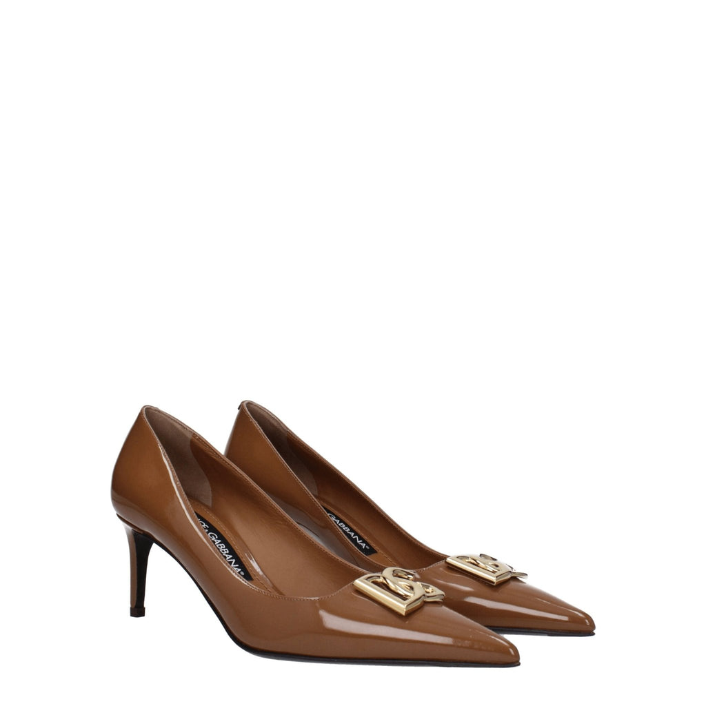 Dolce & Gabbana Brown Leather High Heel Pumps - Beyzy Store - Dolce & Gabbana