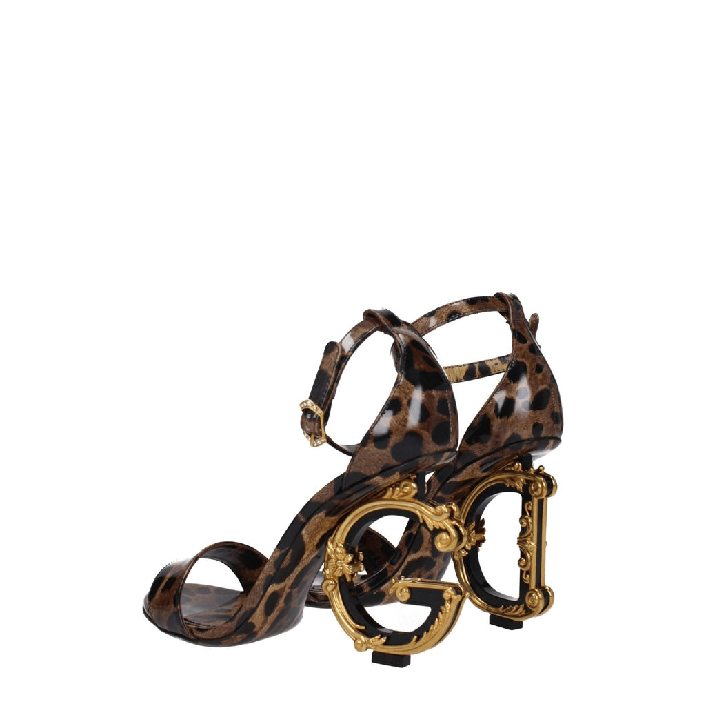 Dolce & Gabbana Brown Leather Sandals - Beyzy Store - Dolce & Gabbana