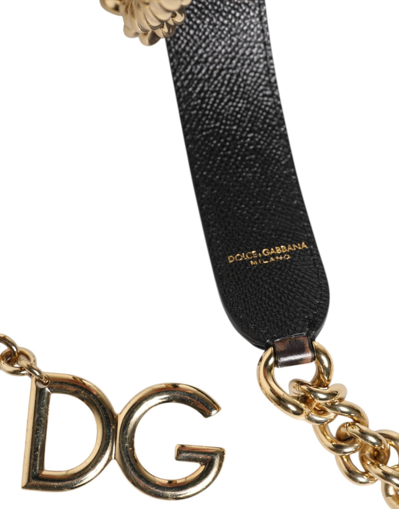 Dolce & Gabbana Brown Leopard Gold Brass Chain Accessory Shoulder Strap - Beyzy Store - Dolce & Gabbana