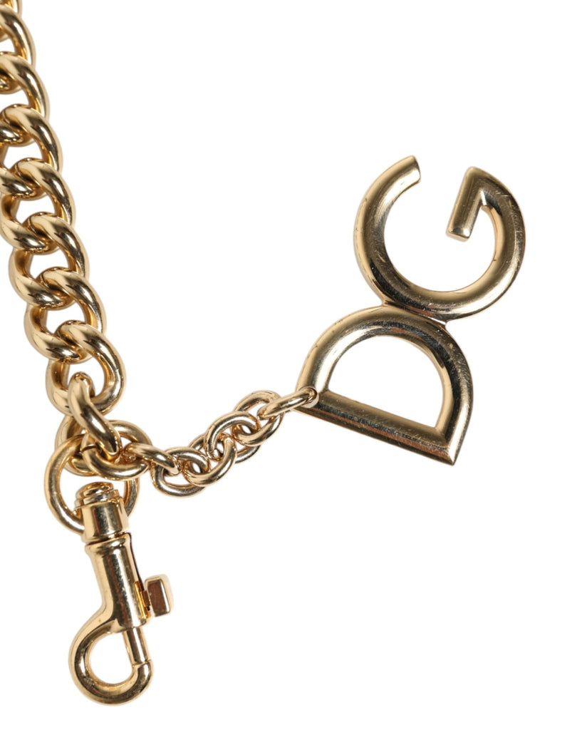 Dolce & Gabbana Brown Leopard Gold Brass Chain Accessory Shoulder Strap - Beyzy Store - Dolce & Gabbana
