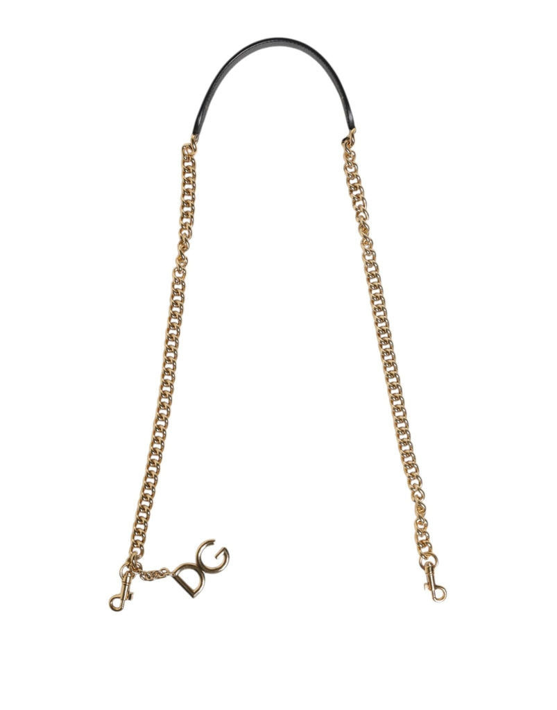 Dolce & Gabbana Brown Leopard Gold Brass Chain Accessory Shoulder Strap - Beyzy Store - Dolce & Gabbana