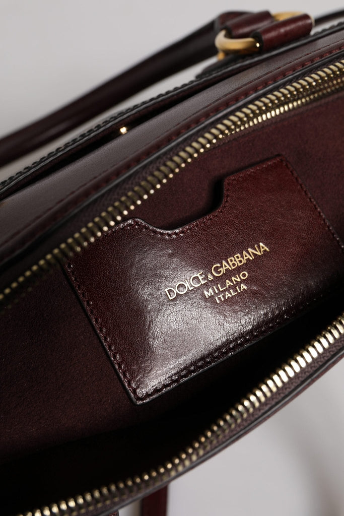 Dolce & Gabbana Brown Leopard Leather Shoulder Strap Duffle Bag - Beyzy Store - Dolce & Gabbana