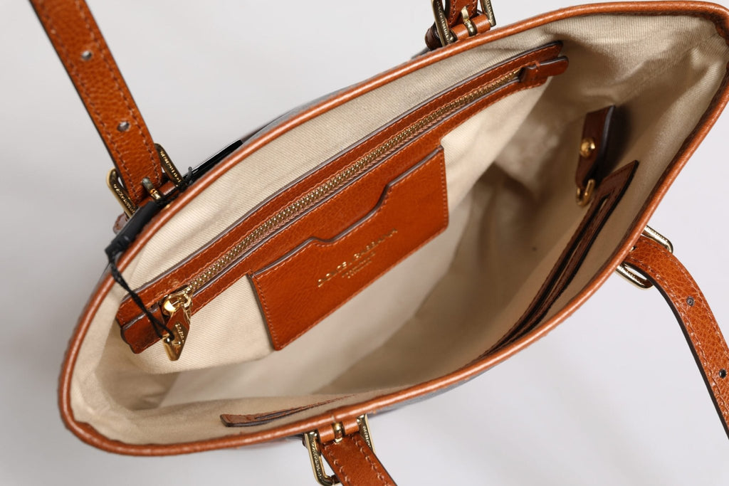 Dolce & Gabbana Brown Leopard Leather Shoulder Strap Tote Bag - Beyzy Store - Dolce & Gabbana