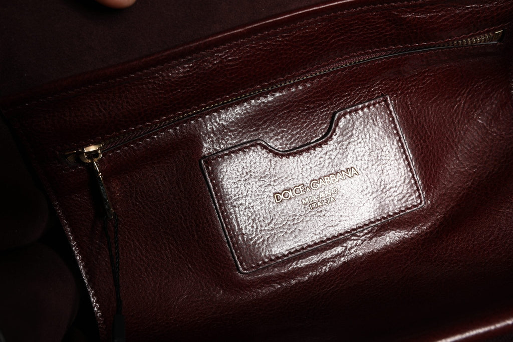 Dolce & Gabbana Brown Leopard Leather Shoulder Strap Tote Bag - Beyzy Store - Dolce & Gabbana