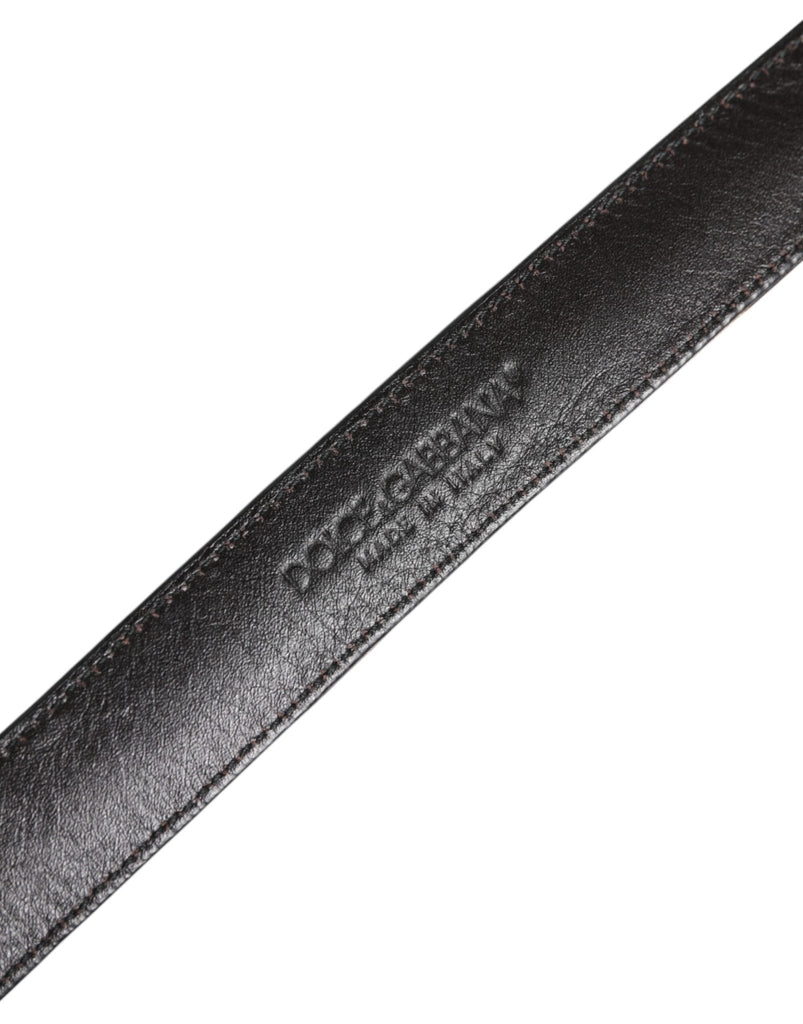 Dolce & Gabbana Brown Leopard Silver Metal Buckle Belt - Beyzy Store - Dolce & Gabbana
