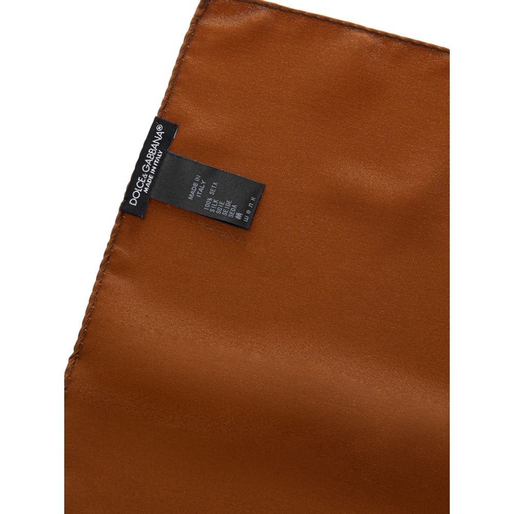 Dolce & Gabbana Brown Silk Pocket Square - Beyzy Store - Dolce & Gabbana