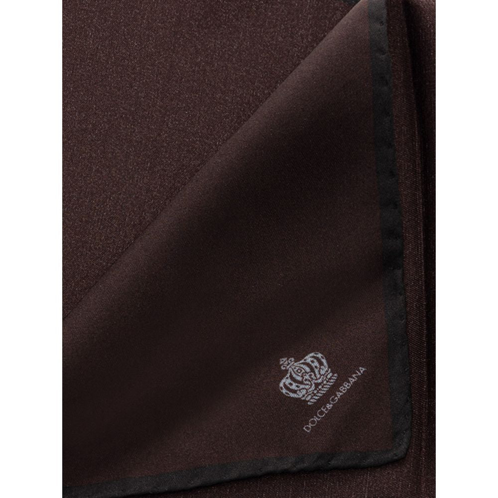 Dolce & Gabbana Brown Silk Pocket Square - Beyzy Store - Dolce & Gabbana