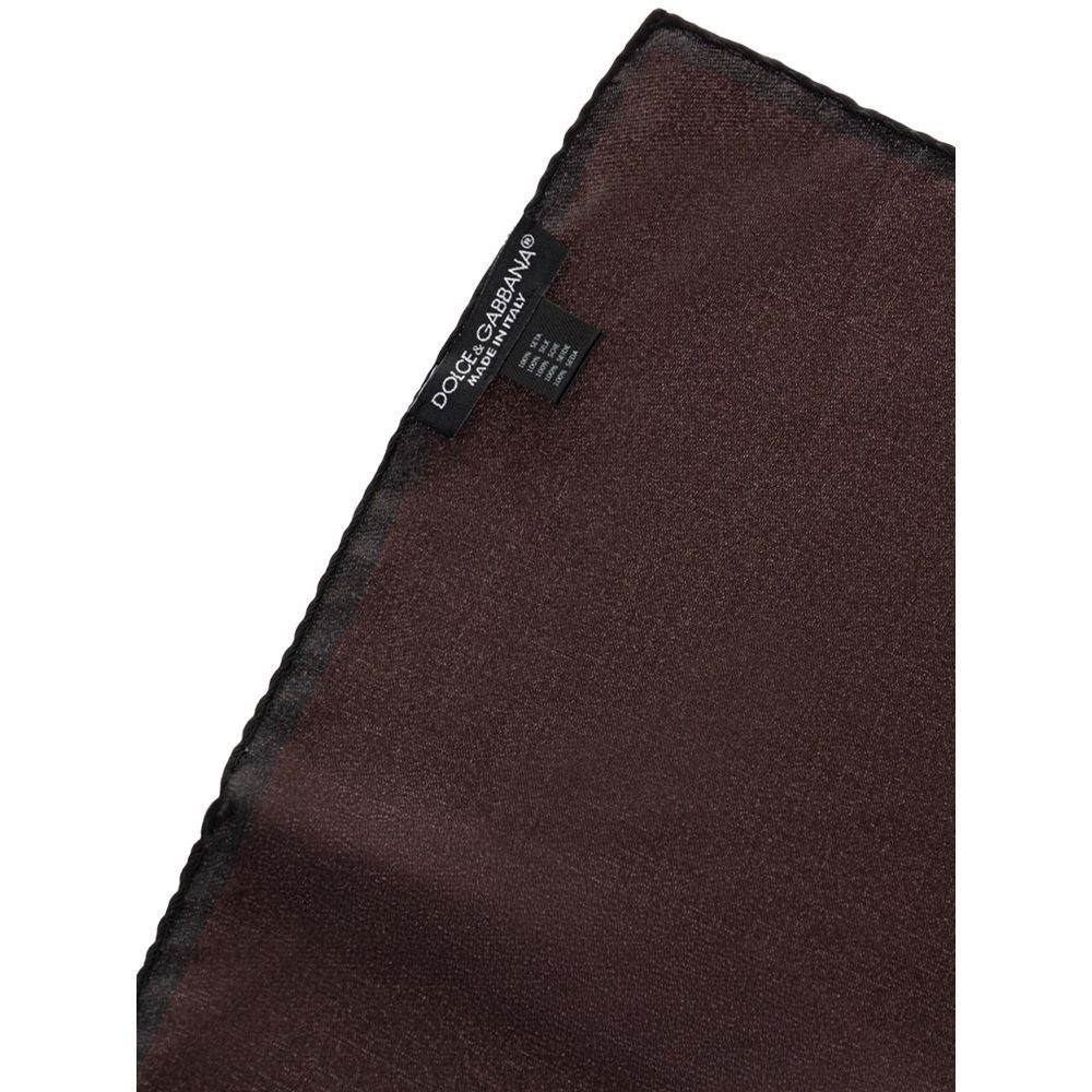 Dolce & Gabbana Brown Silk Pocket Square - Beyzy Store - Dolce & Gabbana