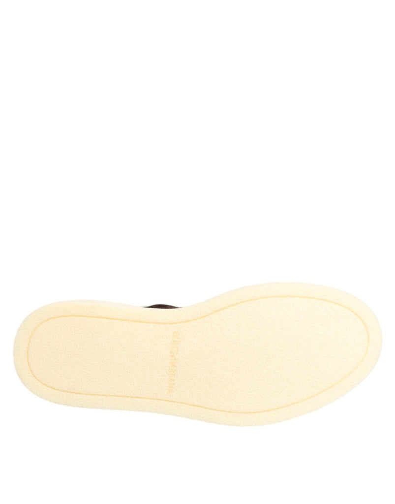 Dolce & Gabbana Brown Suede Lace Up Ankle Short Boots Shoes - Beyzy Store - Dolce & Gabbana