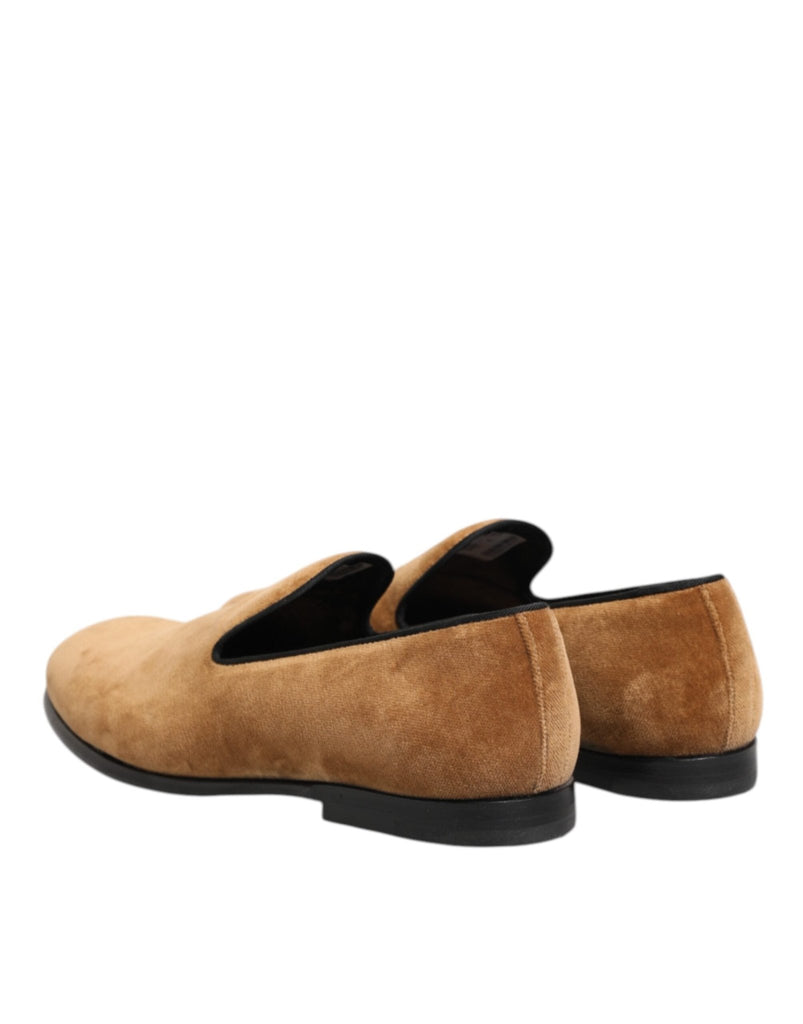 Dolce & Gabbana Brown Suede Slip On Men Loafers Formal Shoes - Beyzy Store - Dolce & Gabbana