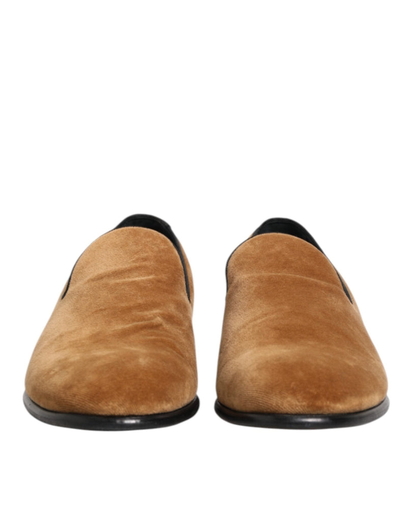 Dolce & Gabbana Brown Suede Slip On Men Loafers Formal Shoes - Beyzy Store - Dolce & Gabbana
