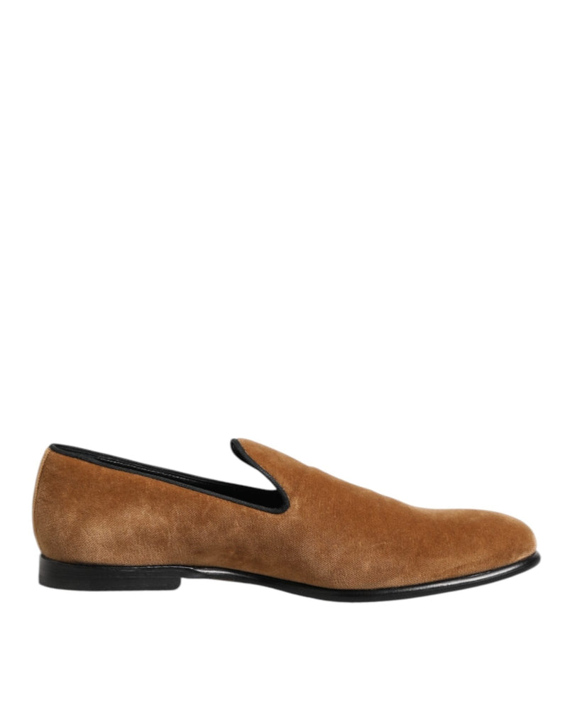 Dolce & Gabbana Brown Suede Slip On Men Loafers Formal Shoes - Beyzy Store - Dolce & Gabbana