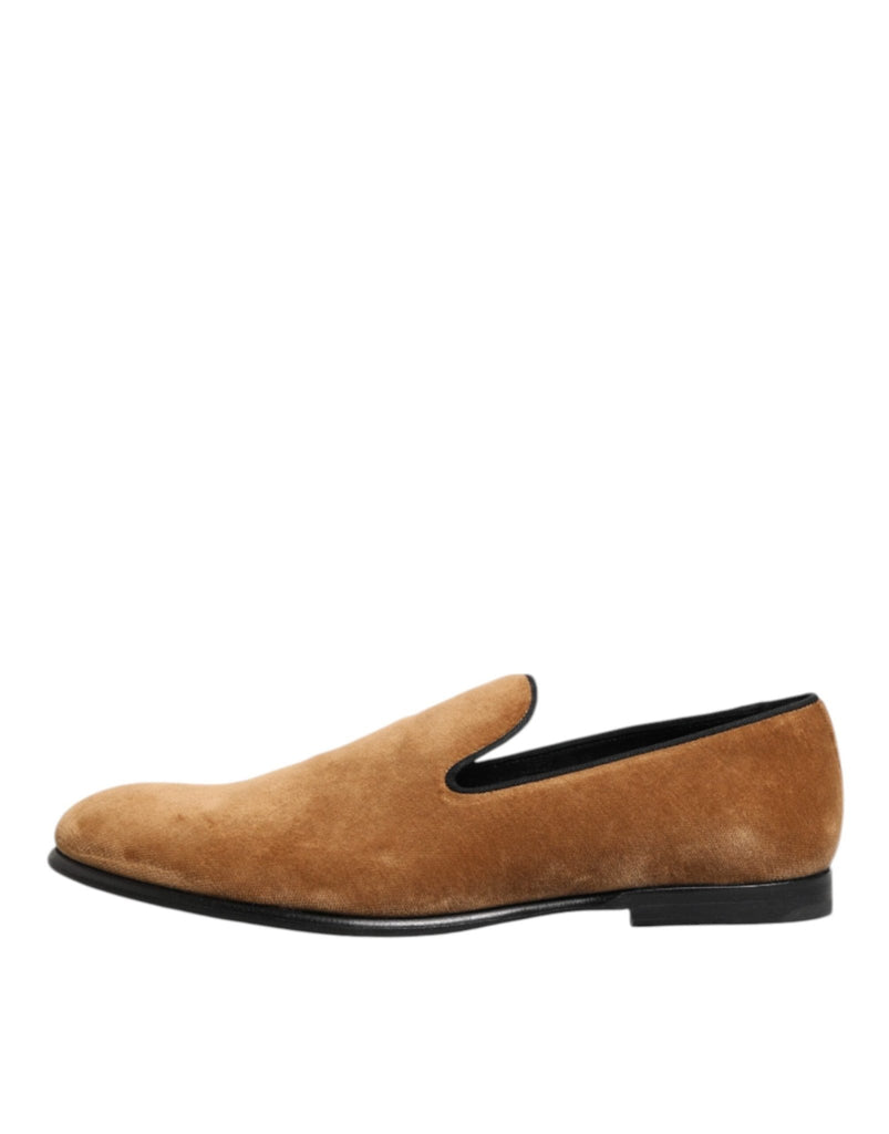 Dolce & Gabbana Brown Suede Slip On Men Loafers Formal Shoes - Beyzy Store - Dolce & Gabbana