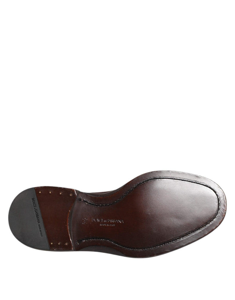 Dolce & Gabbana Brown Velvet Lace Up Oxford Dress Shoes - Beyzy Store - Dolce & Gabbana