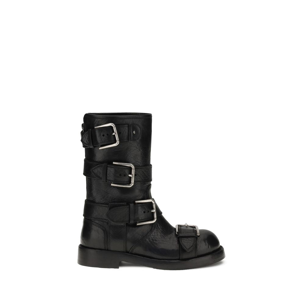 Dolce & Gabbana Buckled leather Boots - Beyzy Store - Dolce & Gabbana