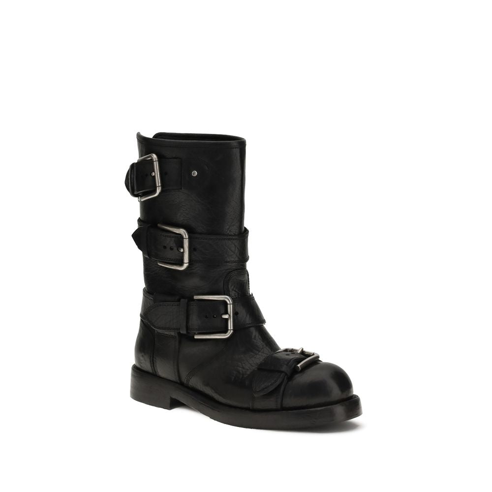Dolce & Gabbana Buckled leather Boots - Beyzy Store - Dolce & Gabbana