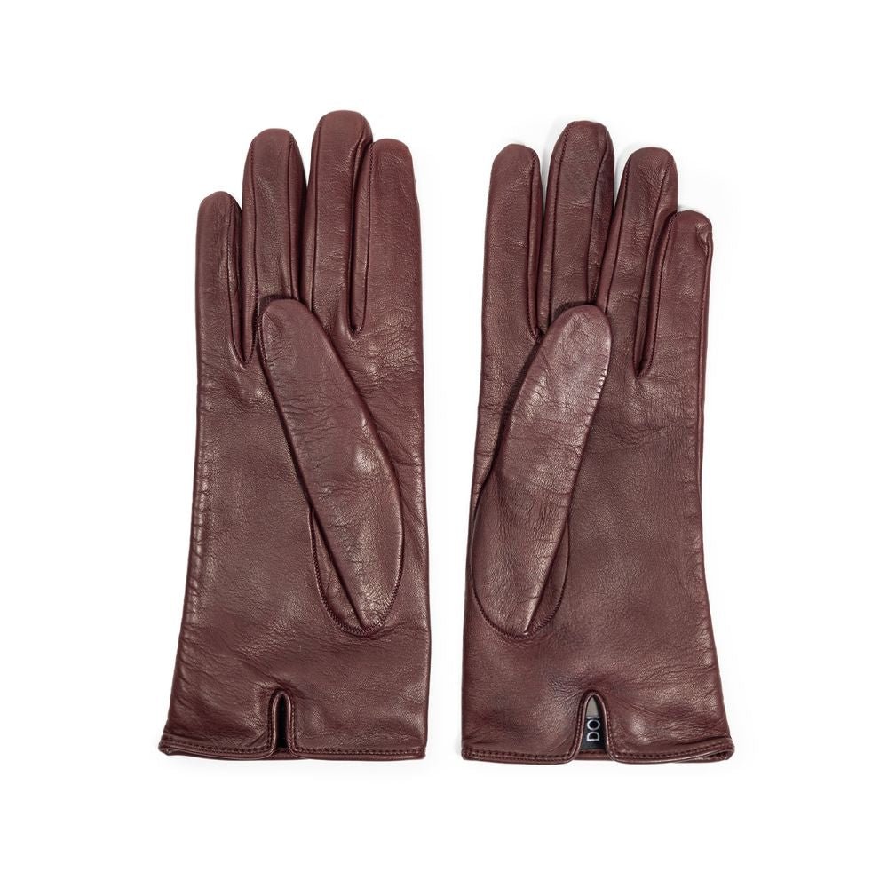 Dolce & Gabbana Burgundy Leather Glove - Beyzy Store - Dolce & Gabbana