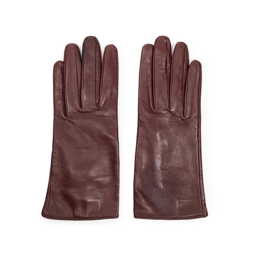 Dolce & Gabbana Burgundy Leather Glove - Beyzy Store - Dolce & Gabbana
