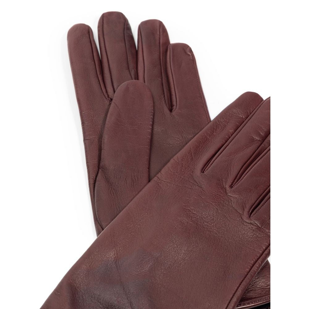 Dolce & Gabbana Burgundy Leather Glove - Beyzy Store - Dolce & Gabbana