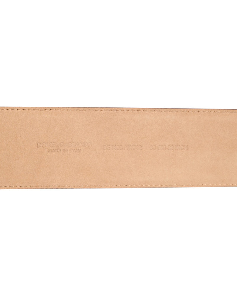 Dolce & Gabbana Burgundy Leather Gold Metal Buckle Women Belt - Beyzy Store - Dolce & Gabbana