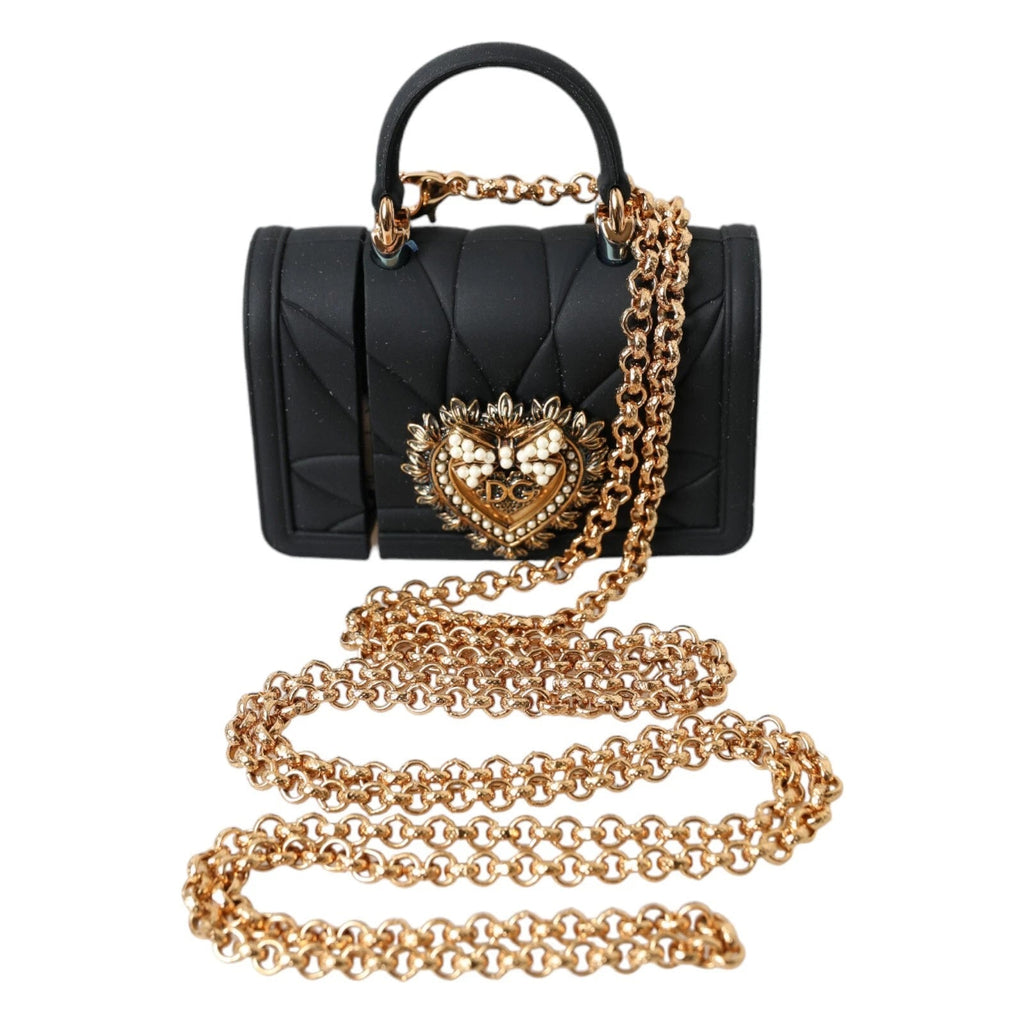 Dolce & Gabbana Case Black Silicone Devotion Heart Cover Hand Bag Airpod - Beyzy Store - Dolce & Gabbana