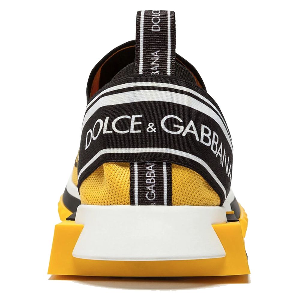 Dolce & Gabbana Chic Logo - Print Stretch Sneakers in Vibrant Yellow - Beyzy Store - Dolce & Gabbana