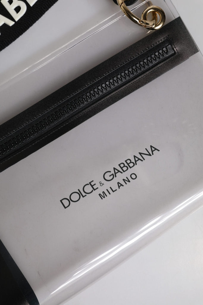Dolce & Gabbana Clear PVC Leather Pouch Shoulder Strap Bag - Beyzy Store - Dolce & Gabbana