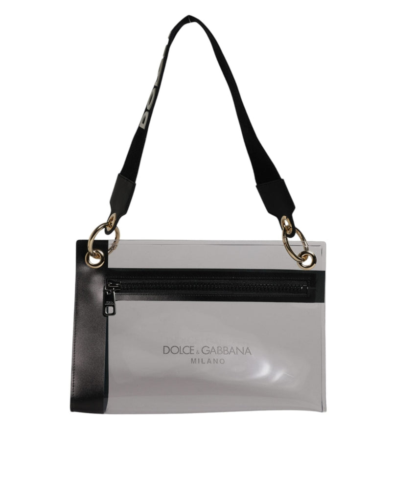 Dolce & Gabbana Clear PVC Leather Pouch Shoulder Strap Bag - Beyzy Store - Dolce & Gabbana