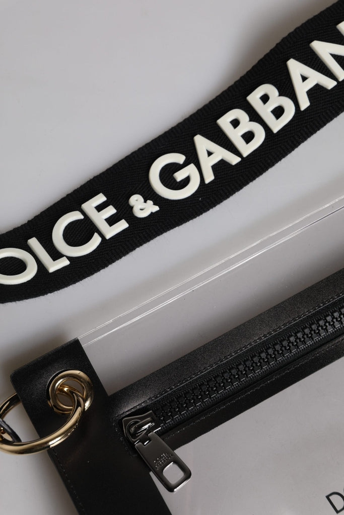 Dolce & Gabbana Clear PVC Leather Pouch Shoulder Strap Bag - Beyzy Store - Dolce & Gabbana