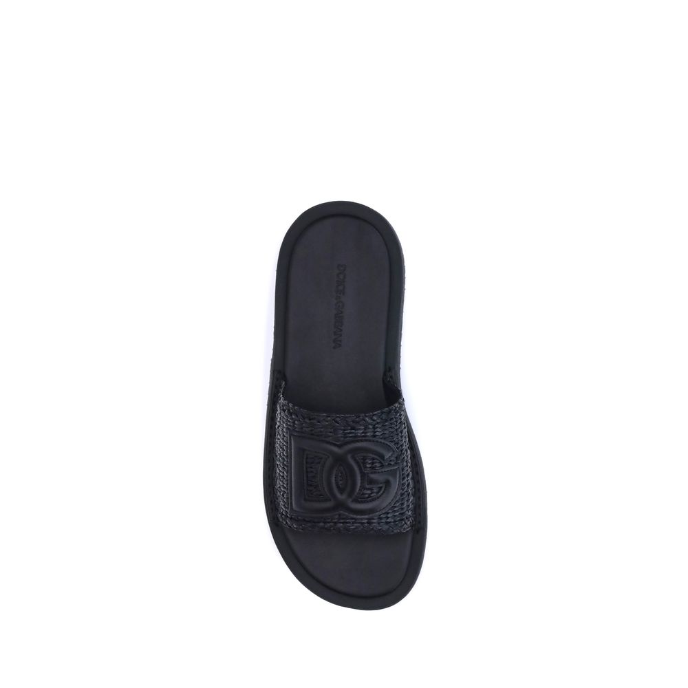 Dolce & Gabbana Crochet raffia Sandals - Beyzy Store - Dolce & Gabbana