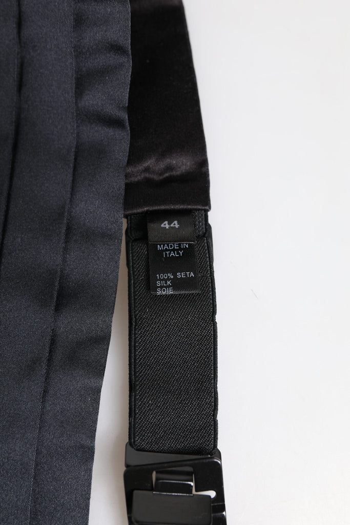 Dolce & Gabbana Dark Blue 100% Silk Belt Waist Cummerbund - Beyzy Store - Dolce & Gabbana
